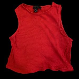 Thrifted red tank top - size 8 but fits like a small/medium.